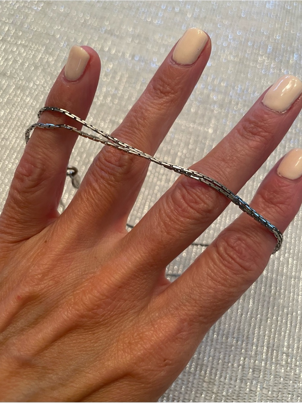 Napier Silver Twisted Box Chain Necklace